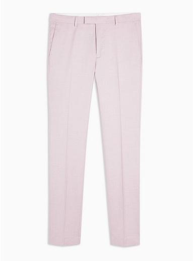 Topman Mens Purple Lilac Super Skinny Fit Suit Trousers