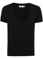 Topman Mens Black Low V-neck T-shirt