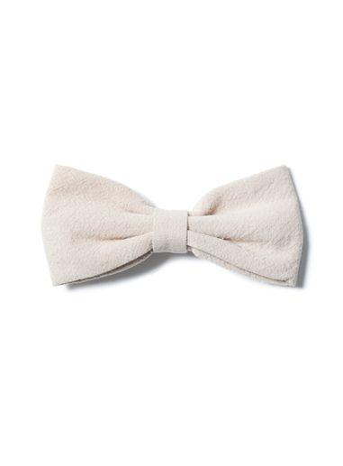 Topman Mens Cream Textured Bow Tie