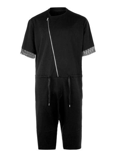 Topman Mens Aaa Black Jersey Romper