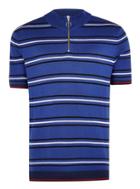 Topman Mens Cobalt Blue Zip Roll Neck Jumper