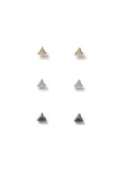 Topman Mens Multi Mini Triangle Earrings 3 Pack*