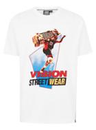 Topman Mens Vision Street Wear White Skater T-shirt
