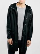 Topman Mens Black Long Jacket By Rains
