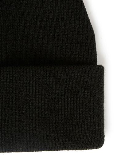 Topman Mens Black Flat Knit Beanie Hat