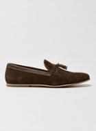 Topman Mens Brown Faux Suede Spaniel Tassel Loafers