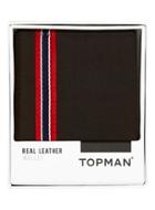Topman Mens Brown Chocolate Leather Bifold Wallet