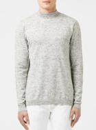 Topman Mens Brown Stone Mini Roll Neck Sweater