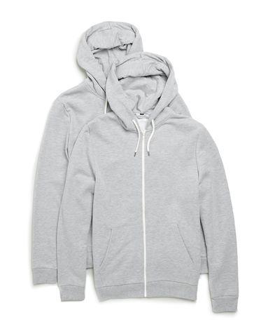 Topman Mens Grey Long Sleeve Gray Hoodie 2 Pack*