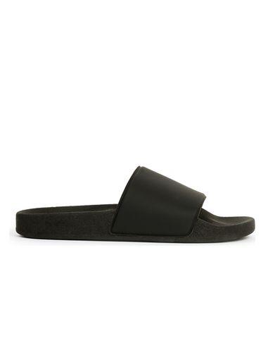Topman Mens Black Slider Sandals