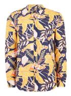 Topman Mens Multi Blue And Yellow Floral Shirt