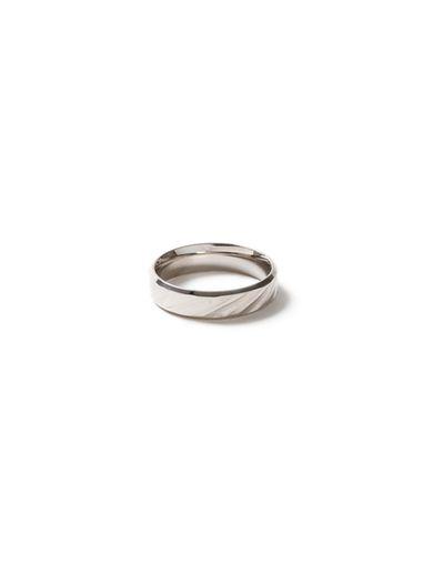 Topman Mens Silver Stainless Steel Twist Ring*