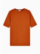Selected Homme Mens Selected Homme Orange Organic Cotton Brushed T-shirt