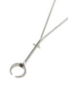 Topman Mens Silver Look Cross And Claw Necklace*