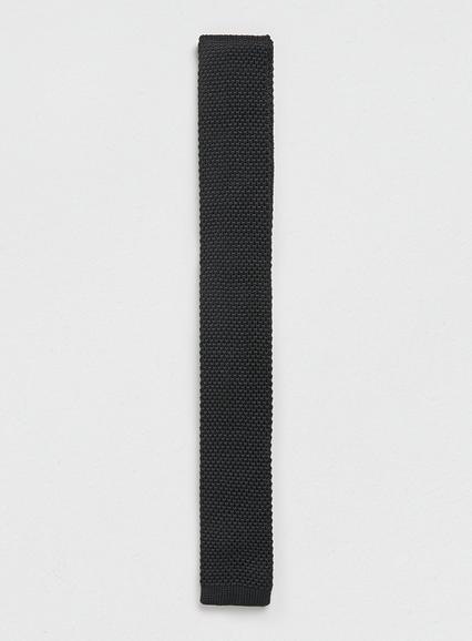 Topman Mens Black Knitted Tie