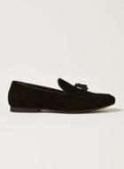 Topman Mens Black Faux Suede Shepherd Tassel Loafers
