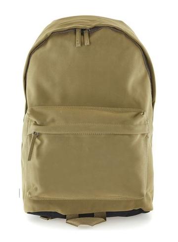 Topman Mens Green Khaki Rubberised Backpack