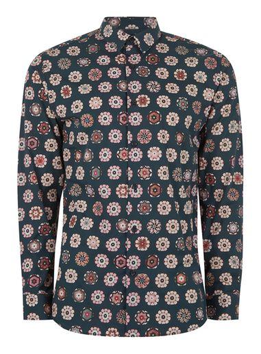 Topman Mens Selected Homme+ Navy Shirt