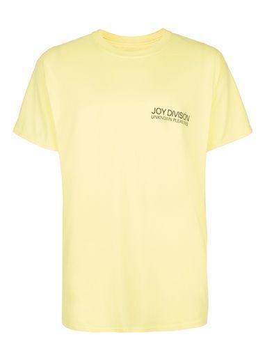 Topman Mens Yellow Joy Division T-shirt