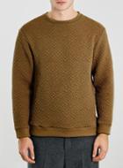 Topman Mens Brown Lux P8 Camel Armadillo Sweatshirt