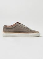 Topman Mens Grey Leather Trainers