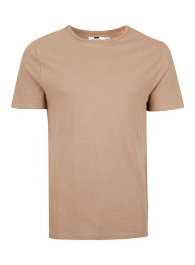 Topman Mens Stucco Brown Pique Weave Slim Fit T-shirt