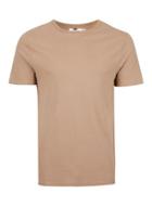 Topman Mens Stucco Brown Pique Weave Slim Fit T-shirt