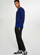Topman Mens Cobalt Blue Textured Sweater