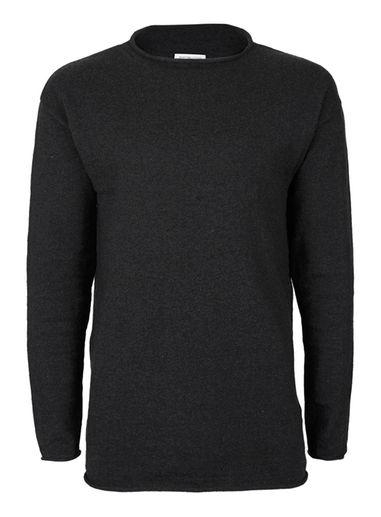 Topman Mens Selected Homme Dark Grey Lightweight Sweater