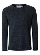 Topman Mens Denim Blue Slub Slim Fit Sweater