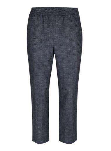 Topman Mens Blue Basket Weave Check Smart Joggers