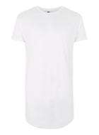 Topman Mens White Longline Roller Sleeve T-shirt