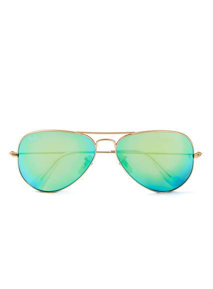 Topman Mens Rayban Green Aviator Sunglasses