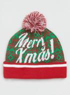 Topman Mens Multi Green And Red Christmas Beanie