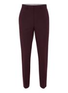 Topman Mens Red Burgundy Muscle Fit Suit Trousers