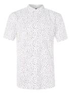 Topman Mens White And Red Raindrop Print Short Sleeve Casual Shirt