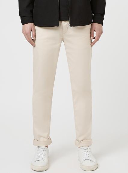 Topman Mens White Stretch Slim Chinos