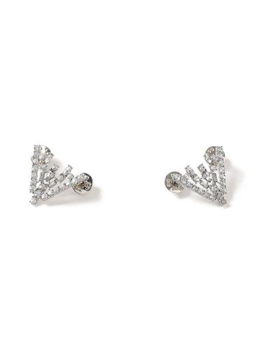 Topman Mens Silver Glass Crystal Embellished Collar Tips*