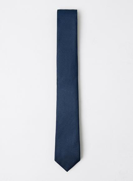 Topman Mens Blue Premium Navy Silk Texture 6cm Tie
