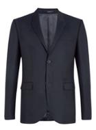 Topman Mens Blue Navy Textured Skinny Fit Suit Jacket