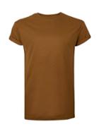 Topman Mens Brown Tan Muscle Fit Roller Sleeve T-shirt