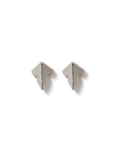 Topman Mens Silver Look Leaf Stud Earrings*