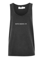 Topman Mens Navy Washed Black Santa Monica Tank