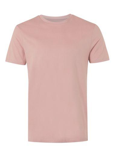 Topman Mens Dark Pink Crew Neck T-shirt