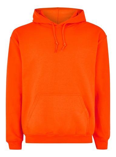 Topman Mens Orange Overhead Hoodie