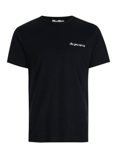 Topman Mens Black 'not Me' Embroidery T-shirt