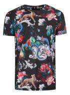 Topman Mens Multi Criminal Damage's 'dominic' Floral Print T-shirt