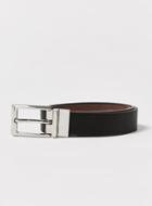 Topman Mens Black Tan Reverse Belt