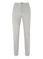 Topman Mens Grey Light Gray Marl Skinny Fit Suit Pants