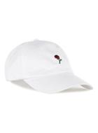 Topman Mens White Rose Embroidered Dad Cap